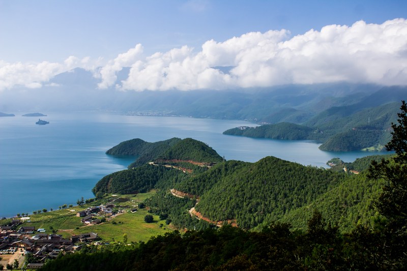 Lugu Lake view from cable car, August 2018